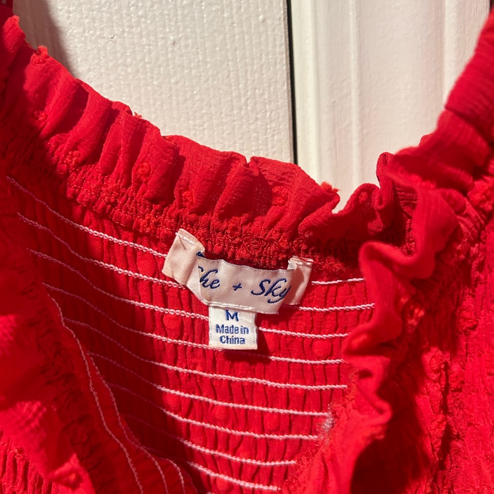 Red Ruffled Dress - Picture 2 of 2